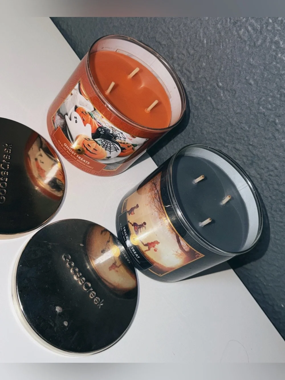 Goosecreek limited editionGhost Treats & trick or treat Scented 3 wick Candles